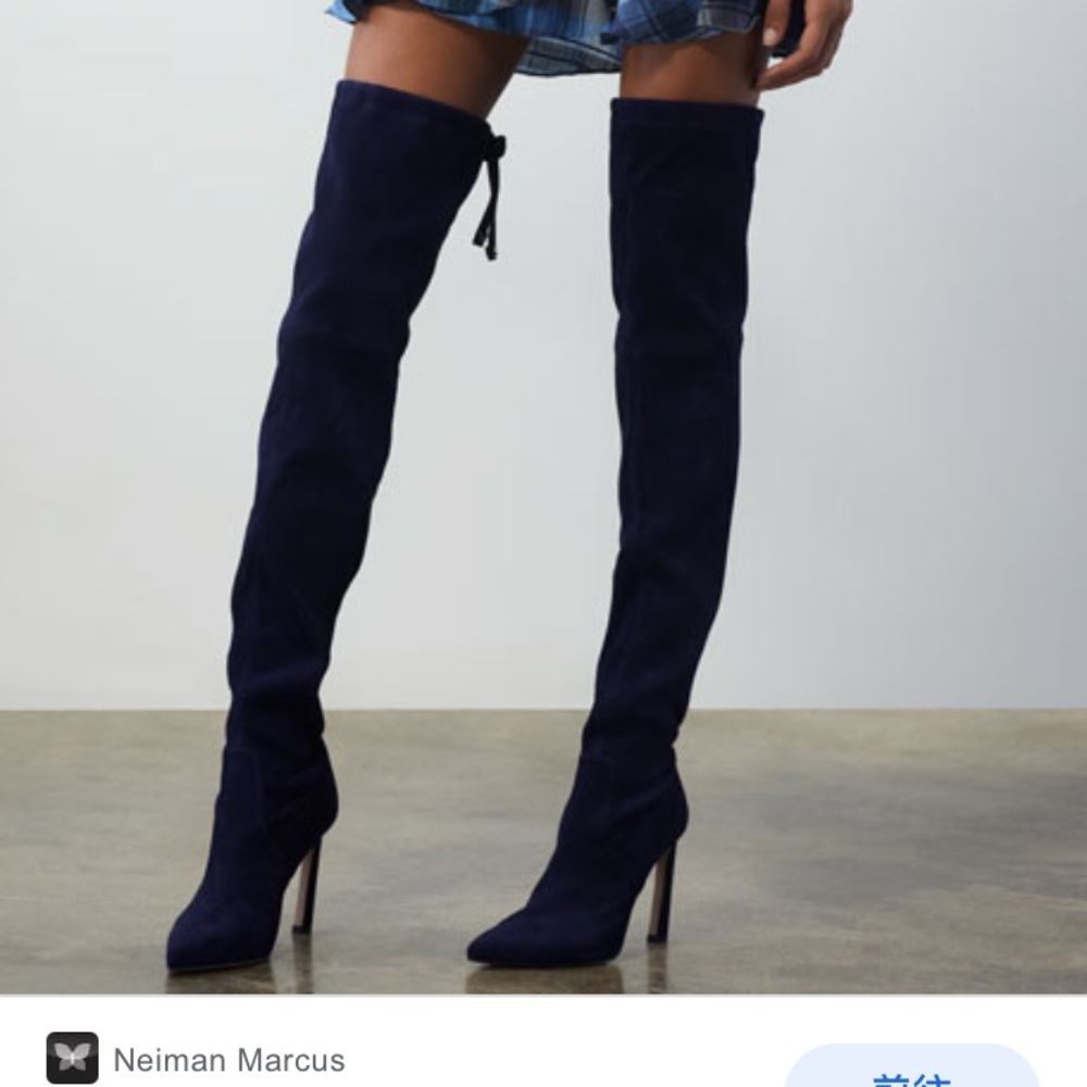 Stuart Weitzman Over the knee boots black suede Natalia 75